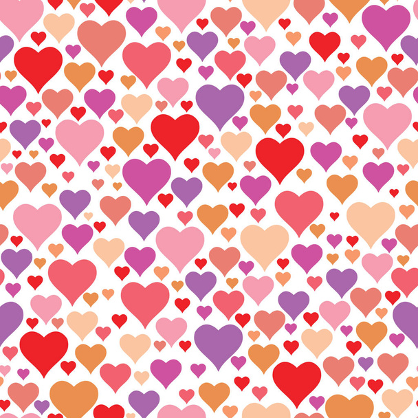 A seamless pattern from the hearts of the correct form in symmetrical order. - Vector, Image