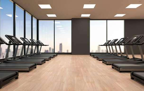 treadmills in fitness gym - Photo, Image