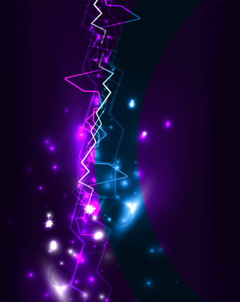 Neon lightning vector háttér - Vektor, kép