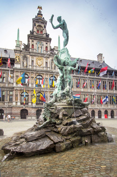 Centraal plein van Antwerpen, België - Foto, afbeelding