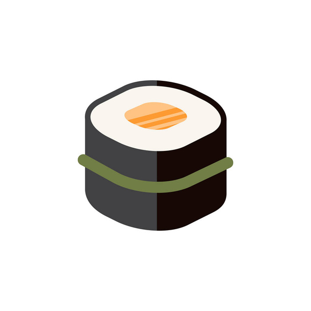 Eristetty Gourmet litteä kuvake. Sushi vektori elementti voidaan käyttää Sushi, Gourmet, Seafood Design Concept
. - Vektori, kuva