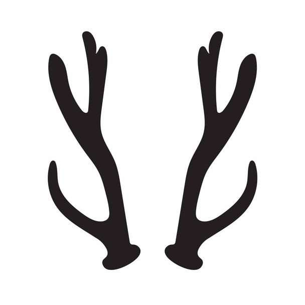 Чёрный силуэт оленьих рогов
 - Вектор,изображение