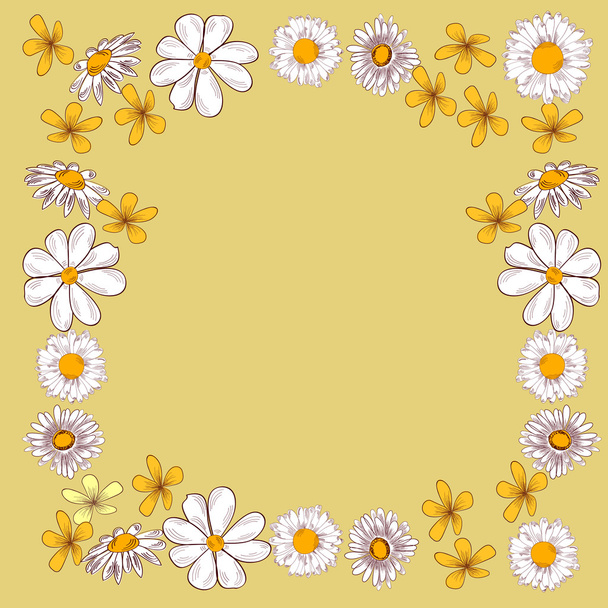 Background with floral ornament - Vector, Image