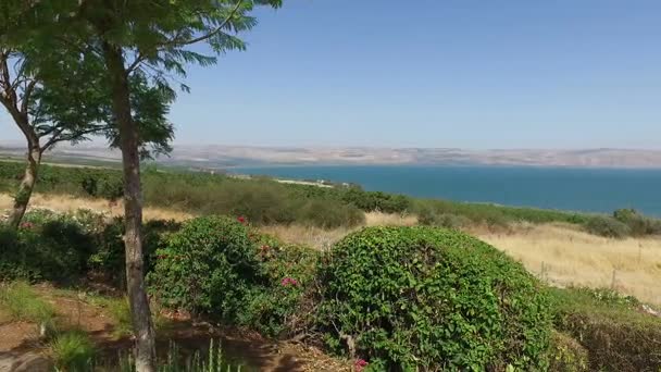Vista Expansiva do Mar da Galiléia e Região Circundante com Céu Limpo
 - Filmagem, Vídeo