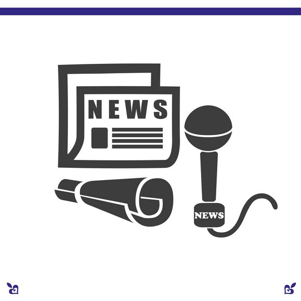icon of news, media - Vector, Image