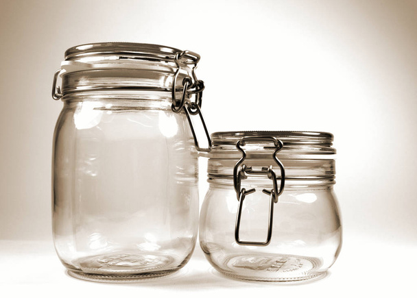 mason jars and jam jars - Zdjęcie, obraz