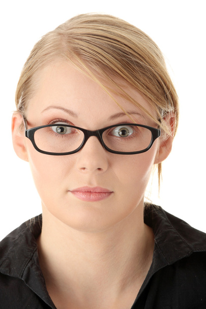 Pretty young woman in glasses - Zdjęcie, obraz