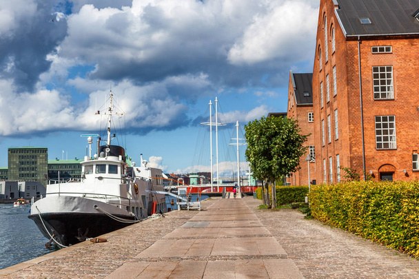 City landscape, Copenhagen, Denmark, view of the canal Vesterbro - Foto, Imagen