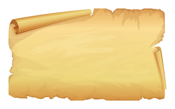 Big golden scroll of parchment - Vector, Image