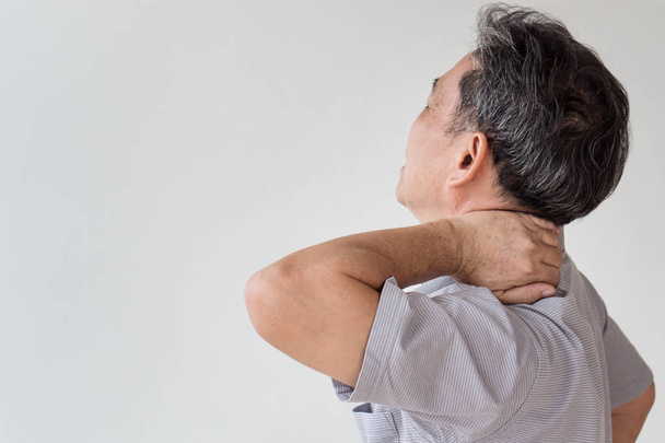 man suffering from neck, shoulder pain - Photo, Image