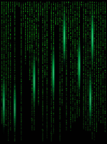 Matrix ψηφιακή φόντο πανό όμορφη ταπετσαρία σχεδιασμό illu - Διάνυσμα, εικόνα