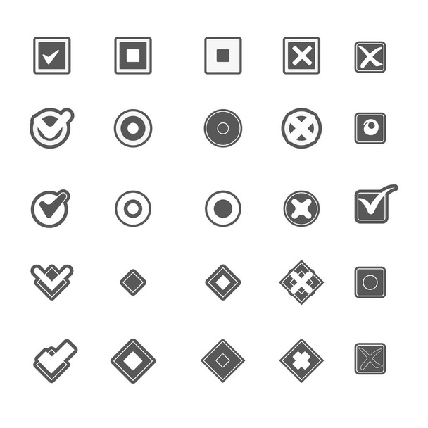 Monochroom geometrische symbolen - Vector, afbeelding