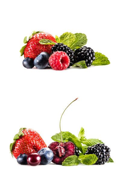 Collage mit köstlichen Beeren - Foto, Bild