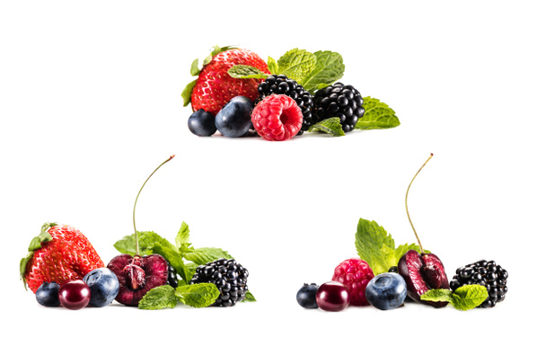 collage with delicious berries - Photo, Image