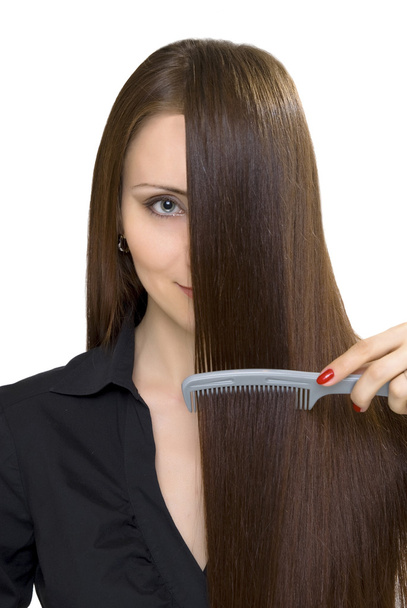 Donne con spazzola per capelli
 - Foto, immagini