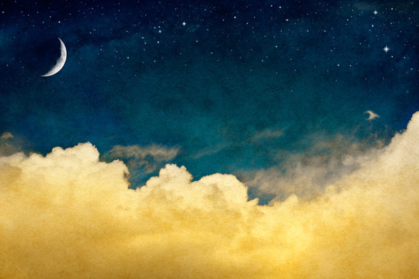 Lune et paysage nuageux
 - Photo, image