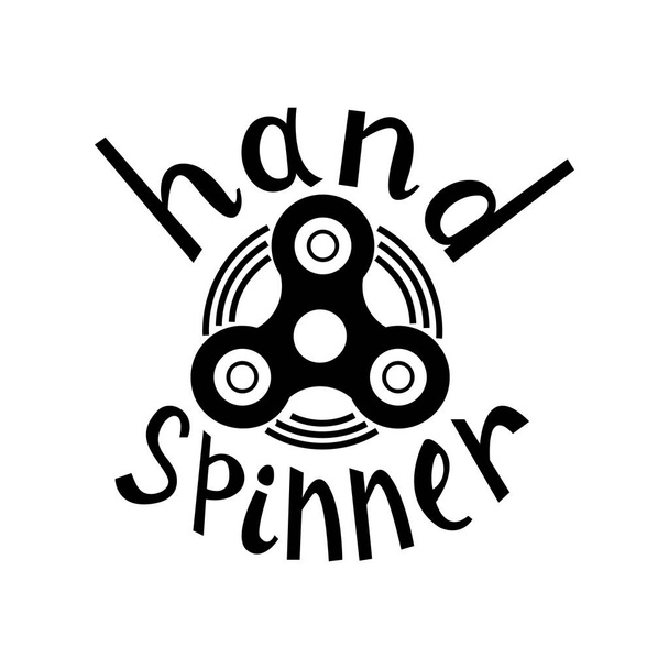 Hand Spiner emblem - Διάνυσμα, εικόνα