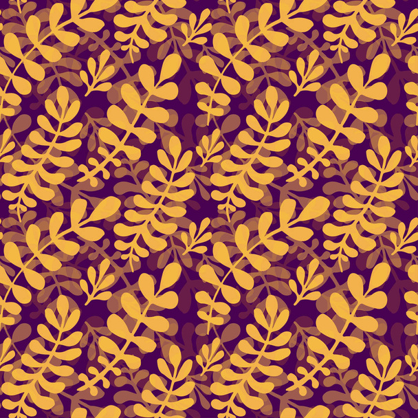 Dark autumn leaves pattern.  - Vektor, Bild