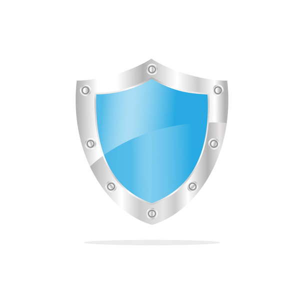 Escudo de seguridad 3D azul
  - Vector, imagen