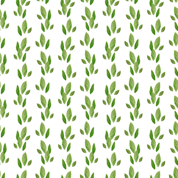 Leaves seamless pattern. Floral print over white background - 写真・画像