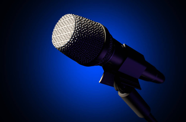 Microfone e Stand Dark
 - Foto, Imagem