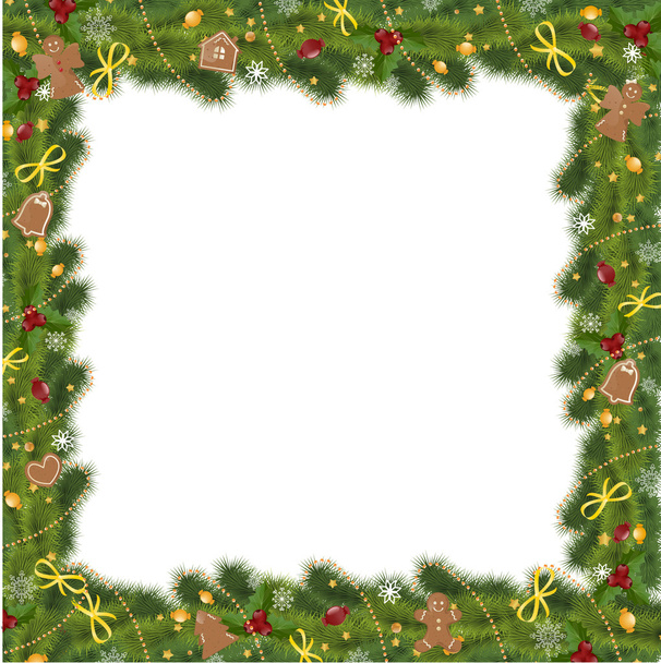Christmas greeting card - Vector, imagen