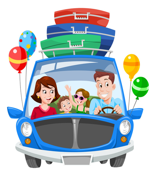 Family Vacation, illustration - Vector, Image