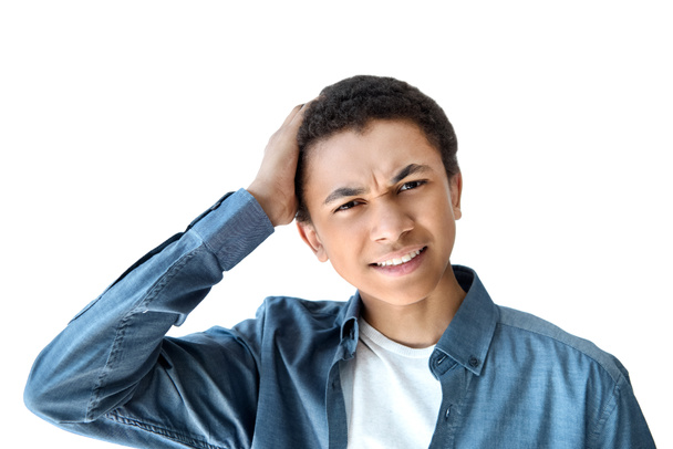 émotionnel afro-américain adolescent garçon
 - Photo, image