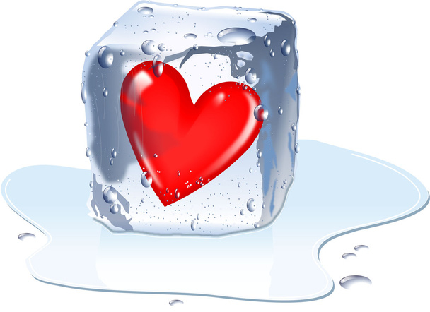 Coração no gelo
 - Vetor, Imagem