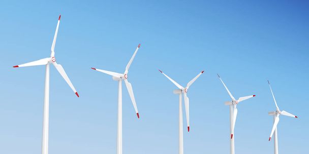 Группа ветряных турбин
 - Фото, изображение