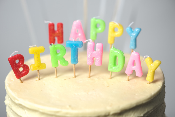 tasty birthday cake - Foto, afbeelding