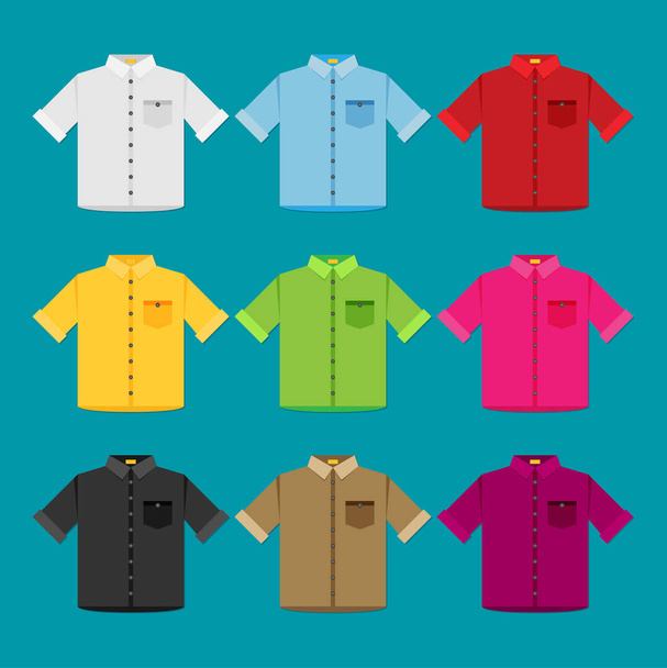 Shirts colored templates for your design - Vector, Imagen