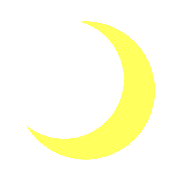 Icono de media luna brillante aislado - Media luna, noche, cielo
 - Foto, imagen