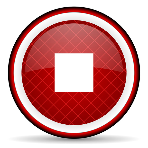 scroll red glossy icon on white background - Zdjęcie, obraz