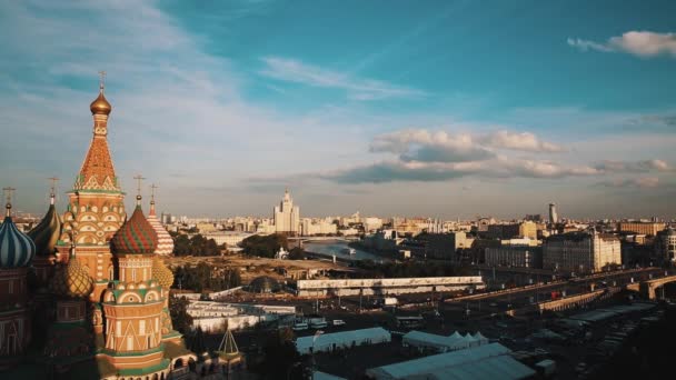 Katedra Saint Basils, Uniwersytet Moskiewski-siedziba malowniczej timelapse - Materiał filmowy, wideo