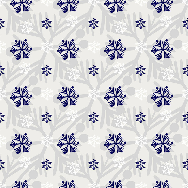 Winter seamless pattern with snowflakes - Vektori, kuva