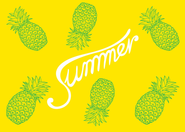 summer fashion vector background - Vektör, Görsel