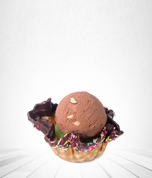 ice cream scoop or ice cream ball on the background - 写真・画像
