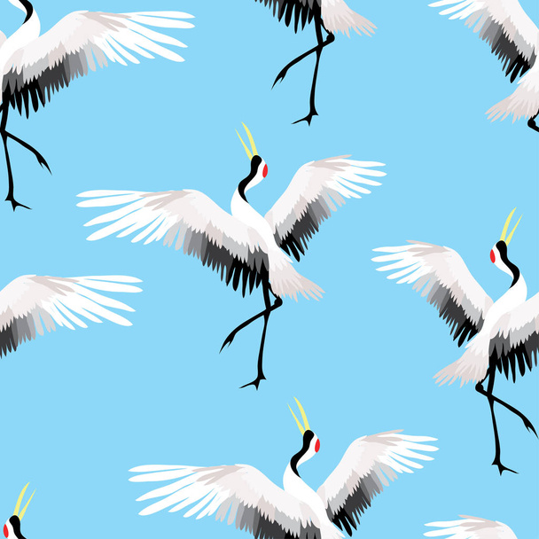 crane, birds, vector, illustration - Vector, Imagen
