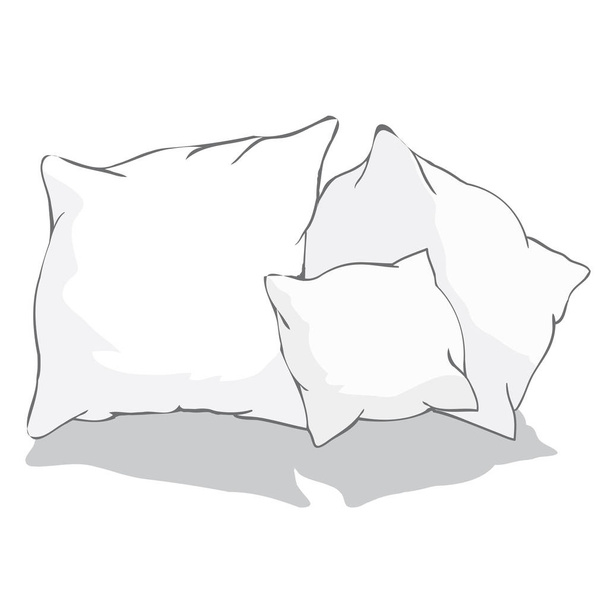 pillows sketch, vector, illustration - ベクター画像