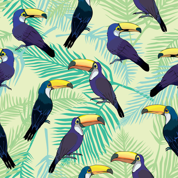 Toucan bird, vector, illustration - Вектор,изображение