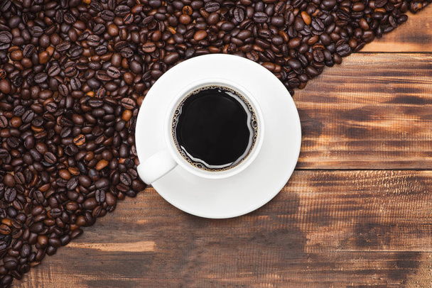 Coffee cup and beans - Photo, image