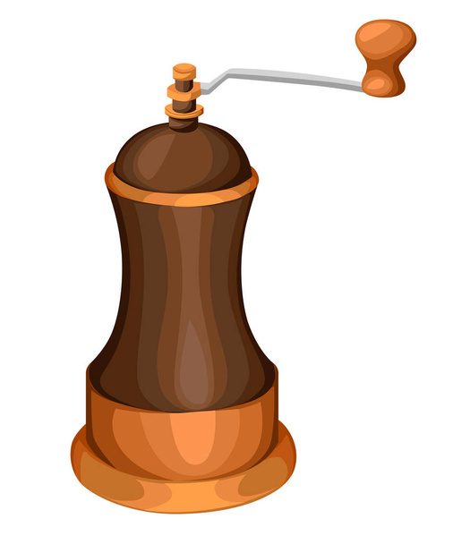 Color illustration of coffee grinder icon Web site page and mobile app design vector element - Vektor, Bild