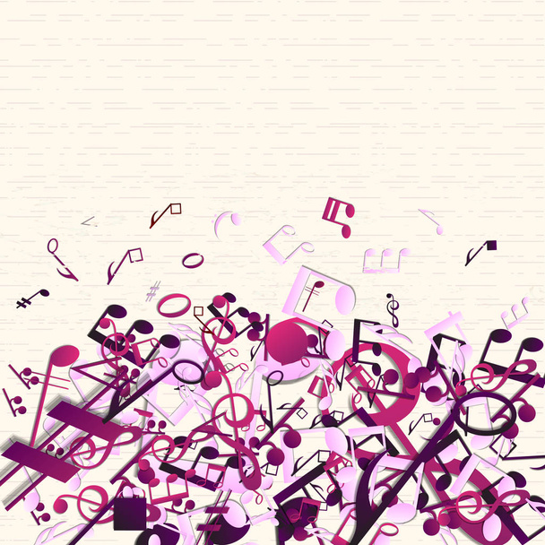 Πολύχρωμο μωβ μουσική υπόκρουση - Διάνυσμα, εικόνα
