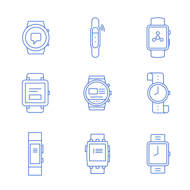 Smartwatches - tragbare Technologie - Vektor, Bild