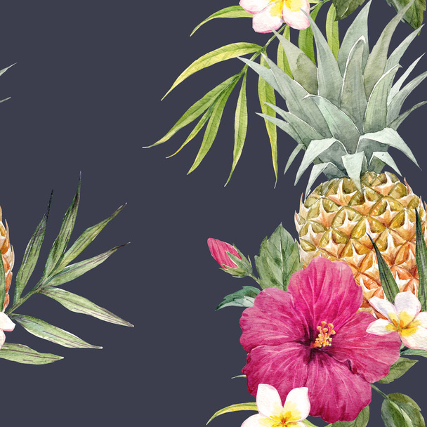 Watercolor tropical pattern - Valokuva, kuva