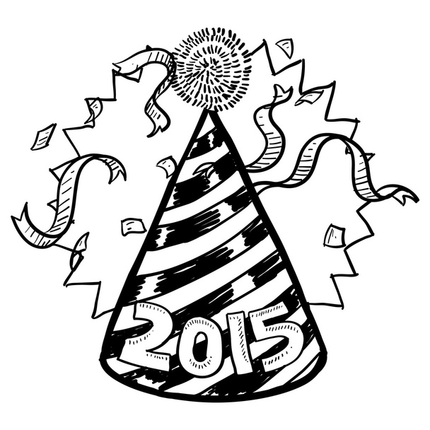 Σκίτσο του νέου έτους 2015 - Φωτογραφία, εικόνα