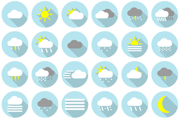 időjárási ikonkészlet - Vektor, kép