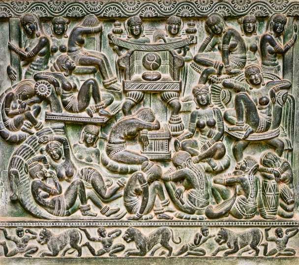 Шаблон на стене храма в Таиланде
 - Фото, изображение