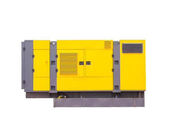 Mobile diesel generator for emergency electric power. isolated on white background. clipping path. - Photo, Image